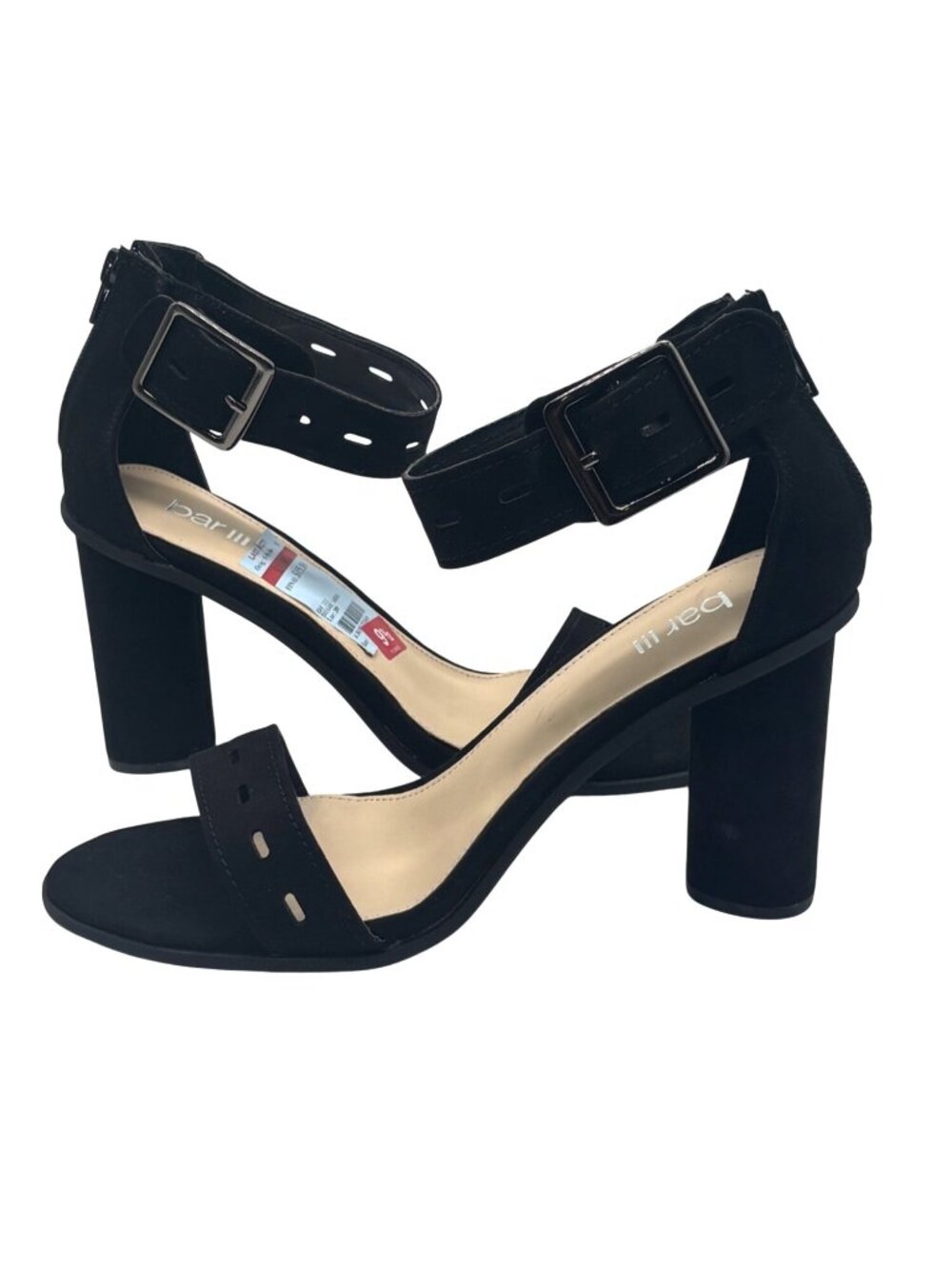 Bar III 2-piece Breeanne Sandal, Black, Size Mismatch (right 9.5/ left 10)